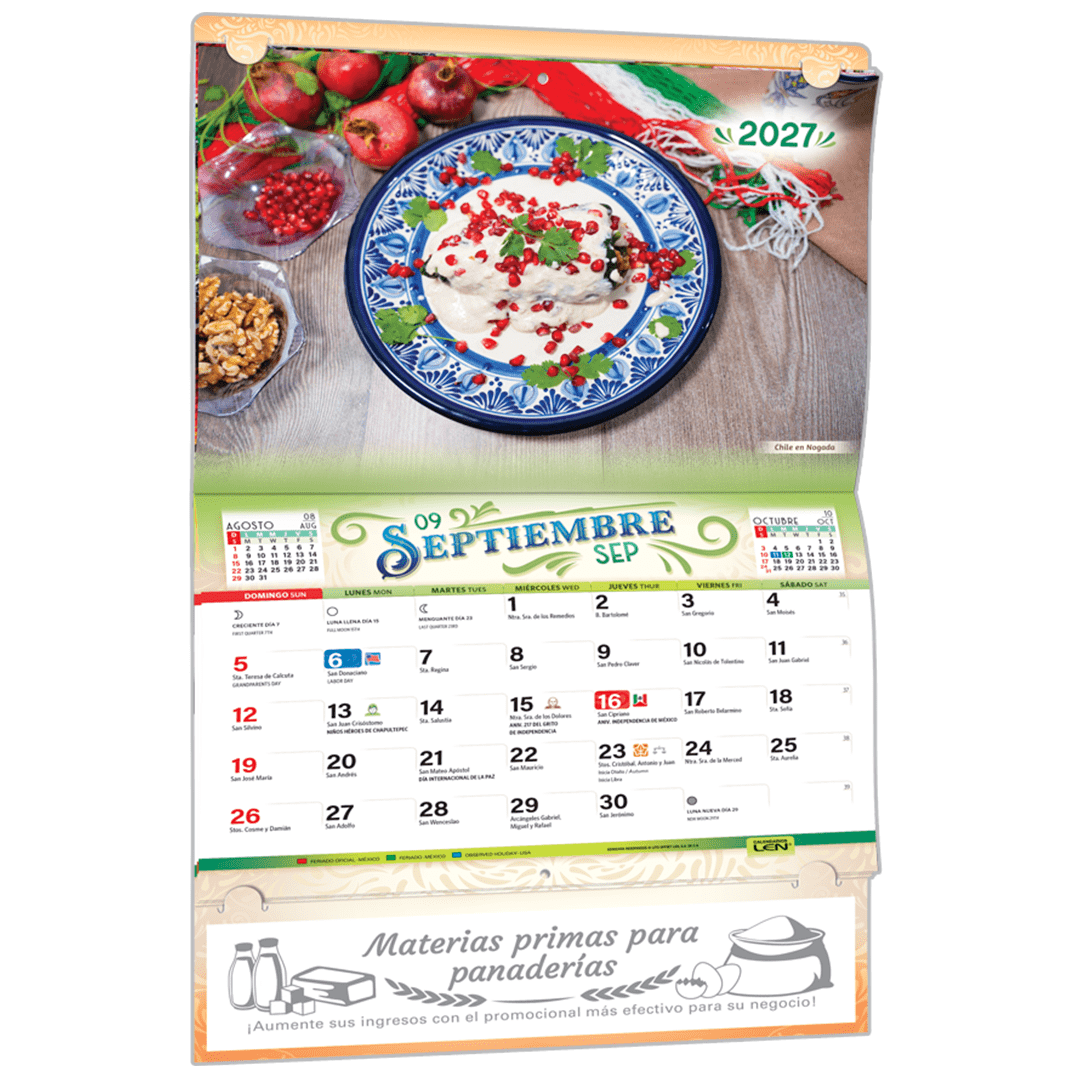 Calendario organizador de pared LEN