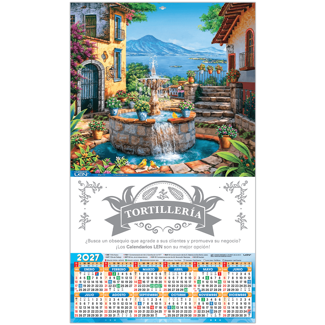 Calendario de pared grande LEN Serie I